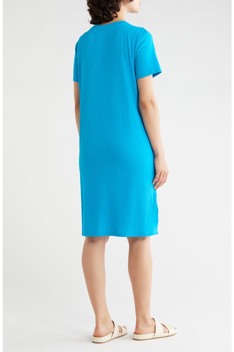 V-Neck Organic Cotton T-Shirt Dress, Alternate, color, OAHU BLUE
