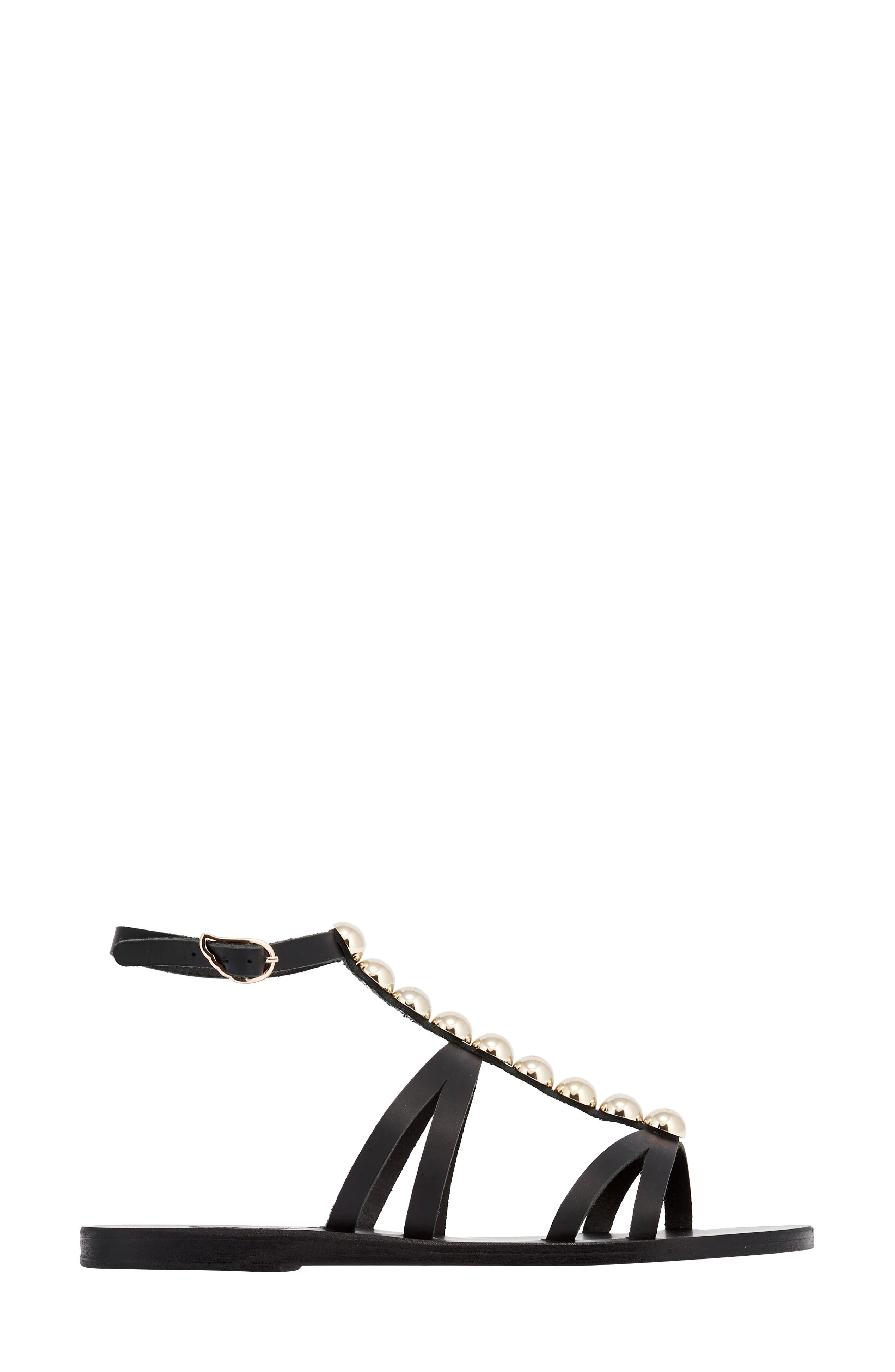 Ancient Greek Sandals Doris Embellished Ankle Strap Sandal, Alternate, color, Gold