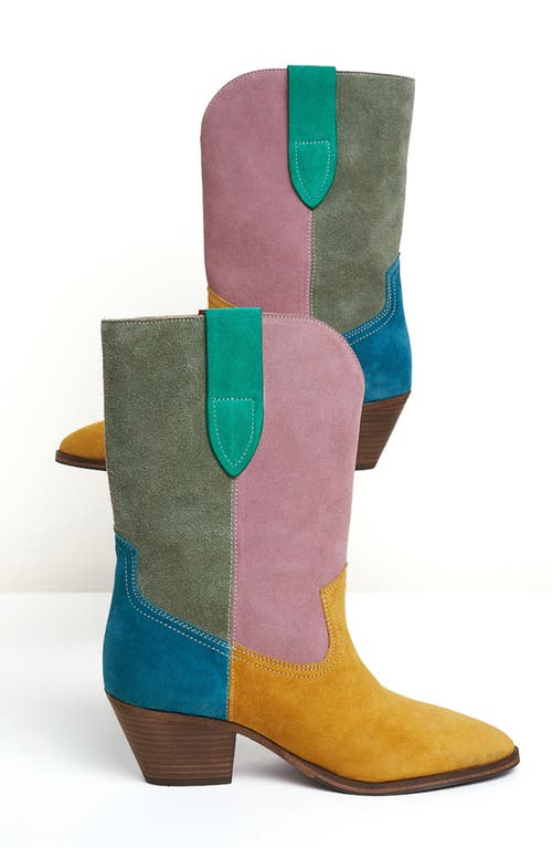 Charlotte Stone Roberta Multicolor Western Boot In Multi