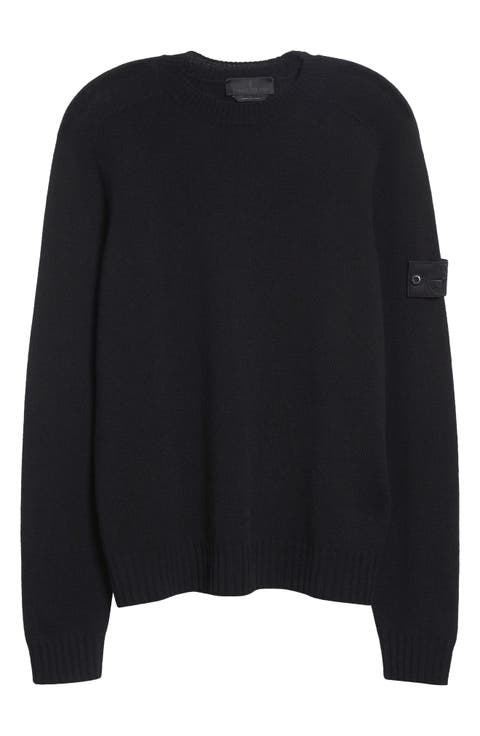 Compass Patch Cashmere Crewneck Sweater