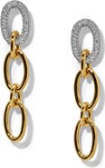 Nadri Gemini Two-Tone Pavé Drop Earrings