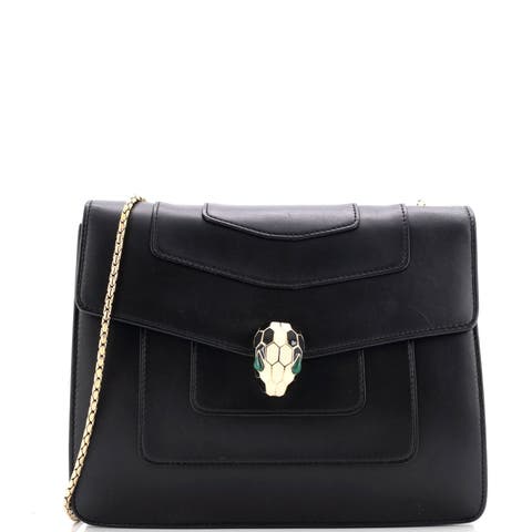 Serpenti Forever Square Shoulder Bag Leather Medium