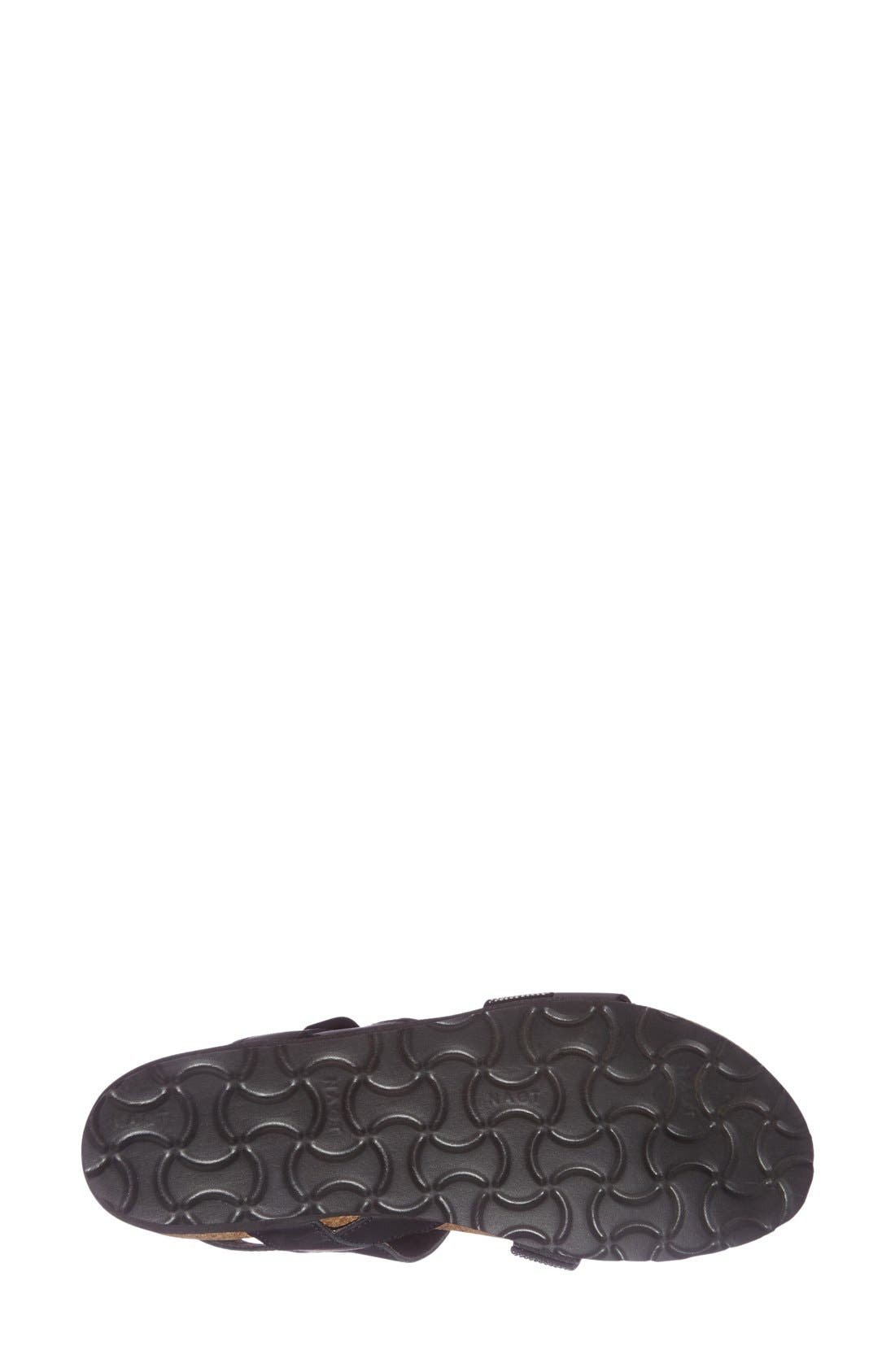 'Krista' Sandal, Alternate, color, BLACK LEATHER