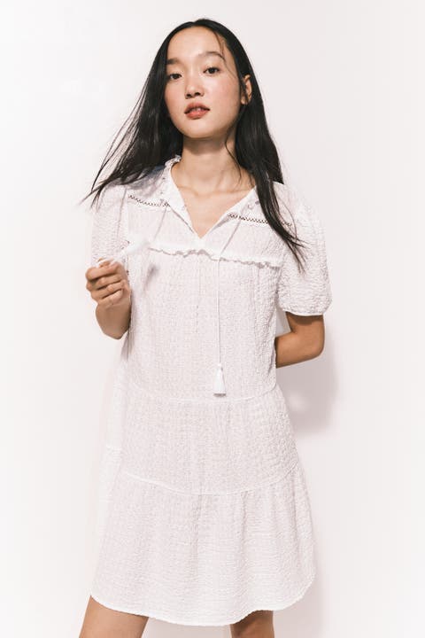 Crinkled jersey dress