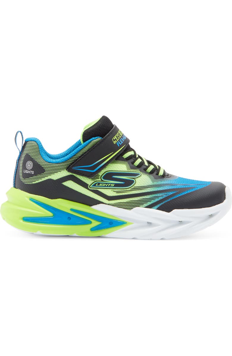 SKECHERS Kids' S-Lights<sup>®</sup> Flex-Glow Ultra Sneaker, Alternate, color, Black/ Blue/ Lime
