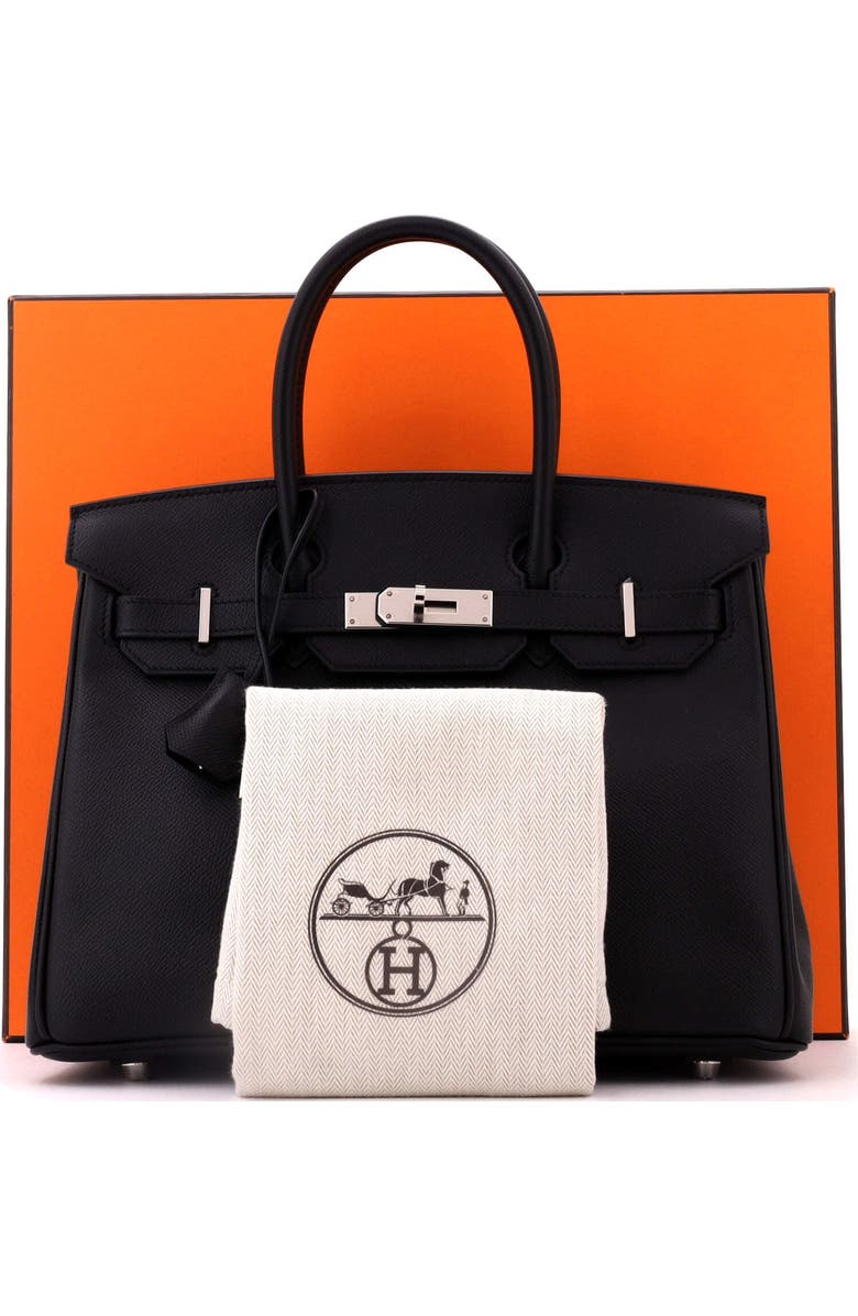Pre-Owned Hermes Birkin Handbag Black Epsom with Palladium Hardware 30, Alternate, color, Noir
