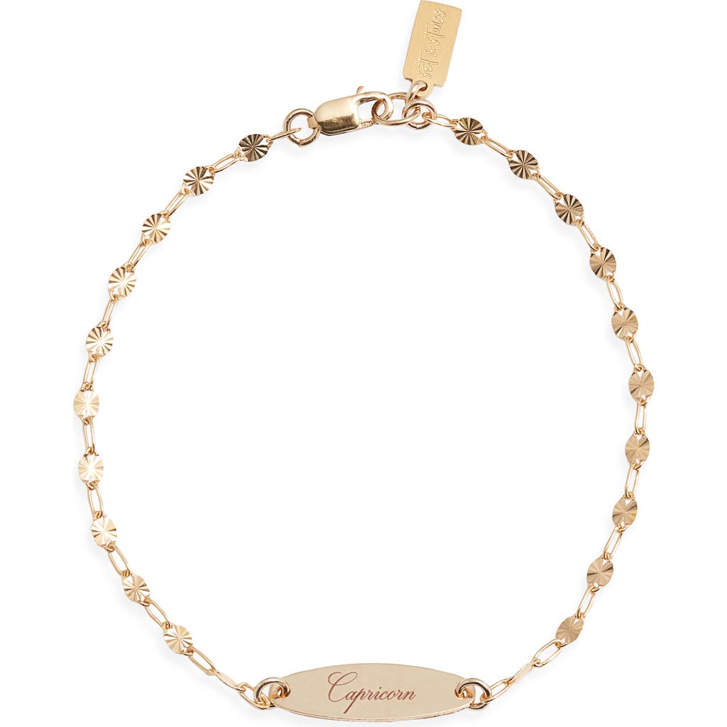 Set & Stones Engraved Zodiac Pendant