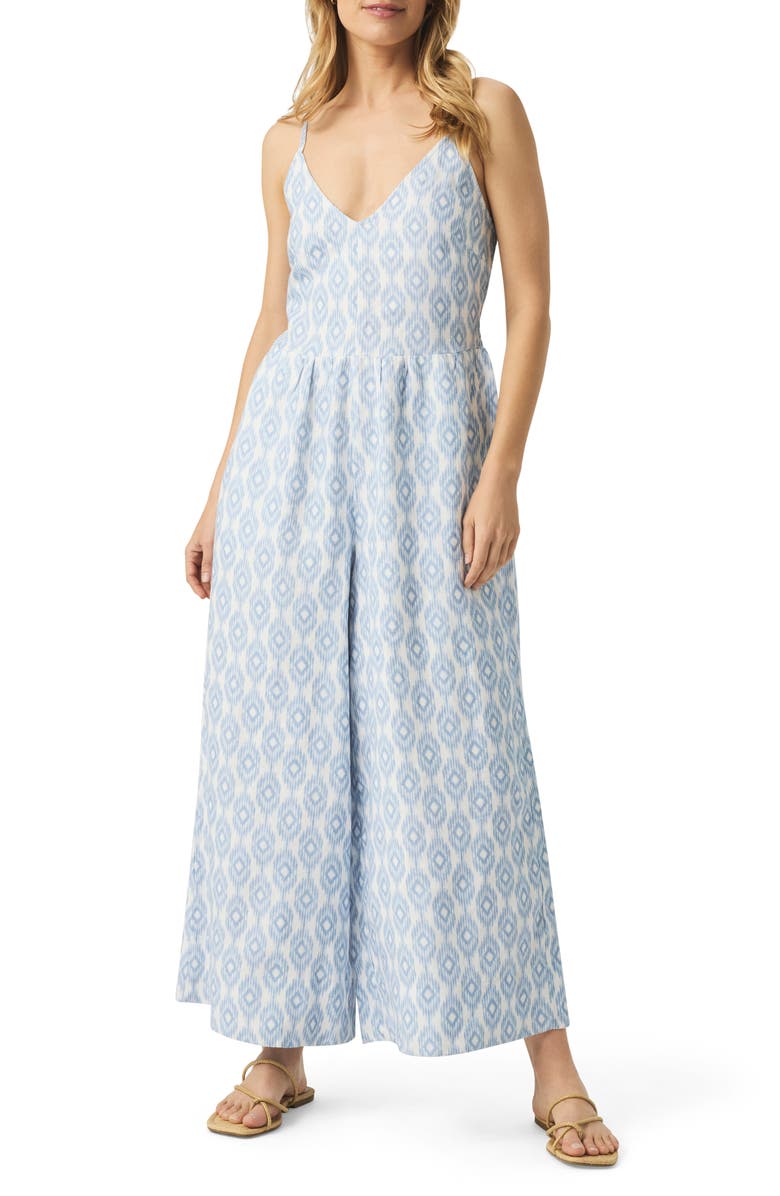 Splendid Gabrielle Ikat Sleeveless Wide Leg Jumpsuit, Main, color, 