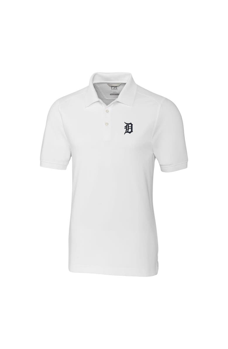 Cutter & Buck Men's Cutter & Buck White Detroit Tigers Big & Tall Advantage Tri-Blend Pique Polo, Alternate, color, White