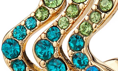 Kurt Geiger London Rainbow Wave Small Hoop Earrings In Gold