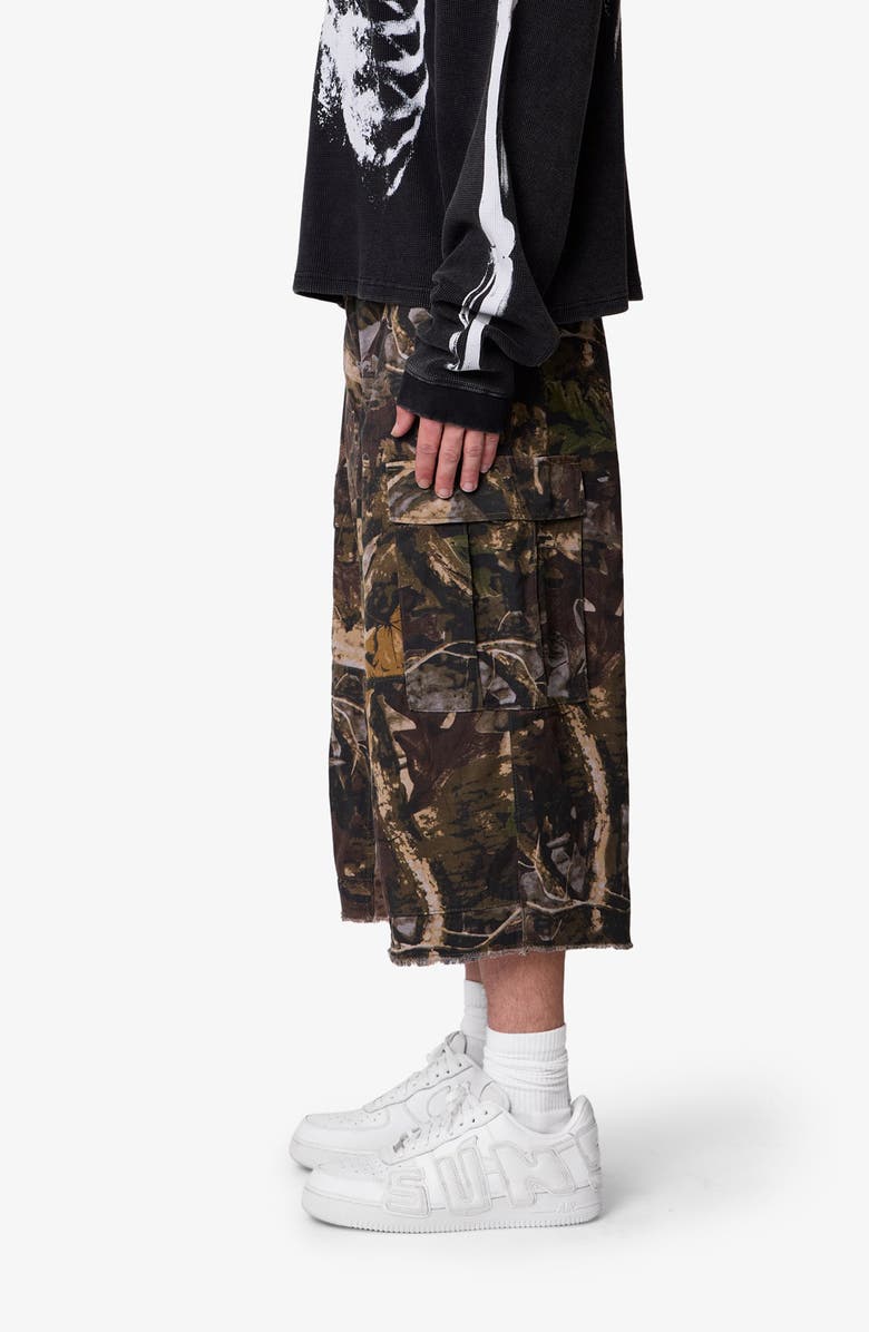 mnml Extralong Cargo Shorts, Alternate, color, Forest Camo