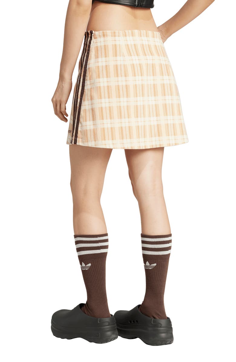 adidas Originals Tartan Corduroy A-Line Skirt, Alternate, color, 