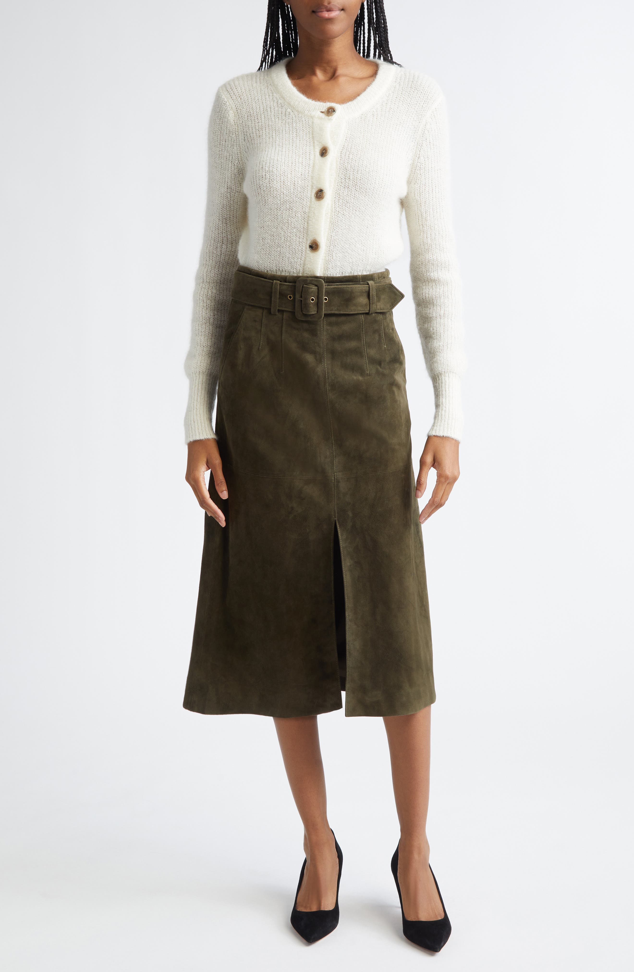 Alexie Suede Skirt - image 4