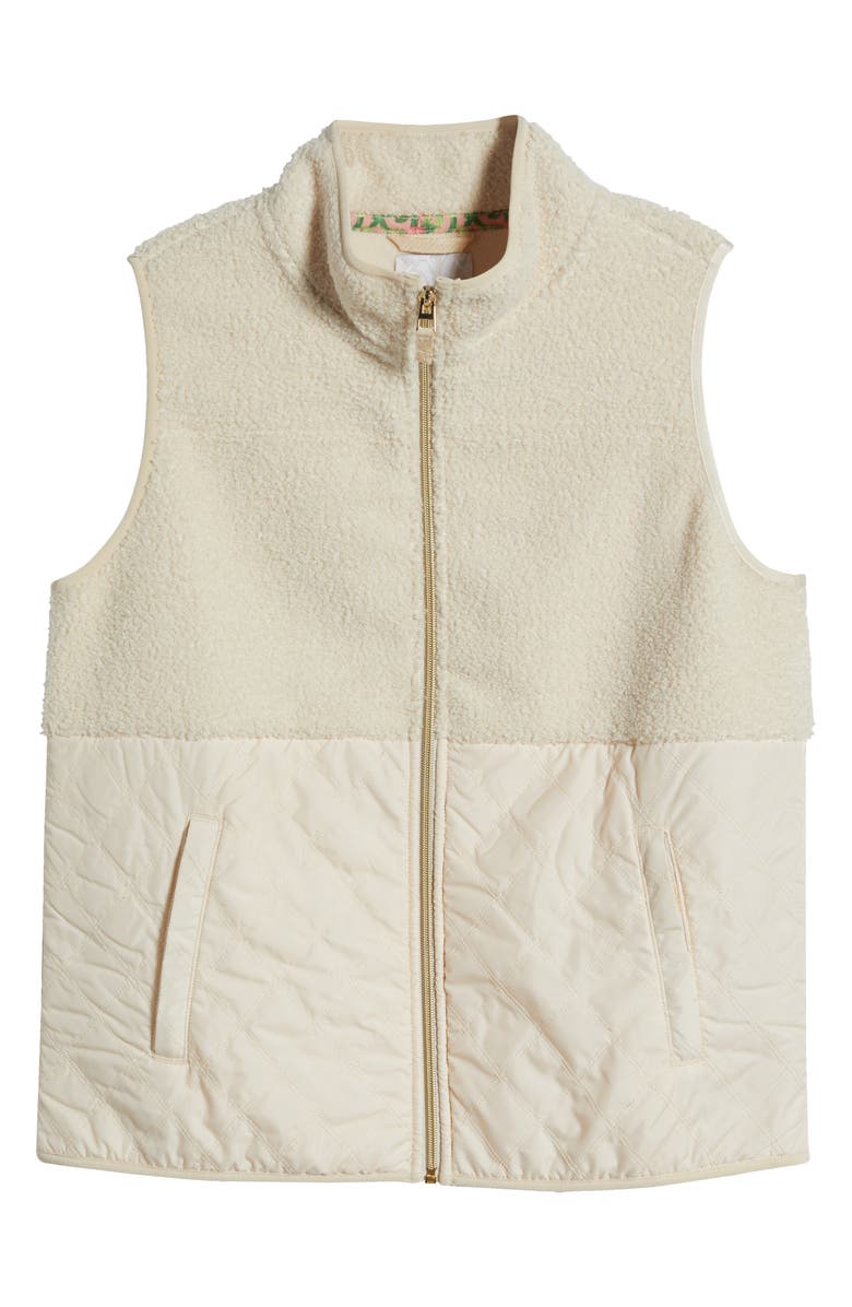 Tommy Bahama Mixed Media Quilted Vest, Alternate, color, New Ecru