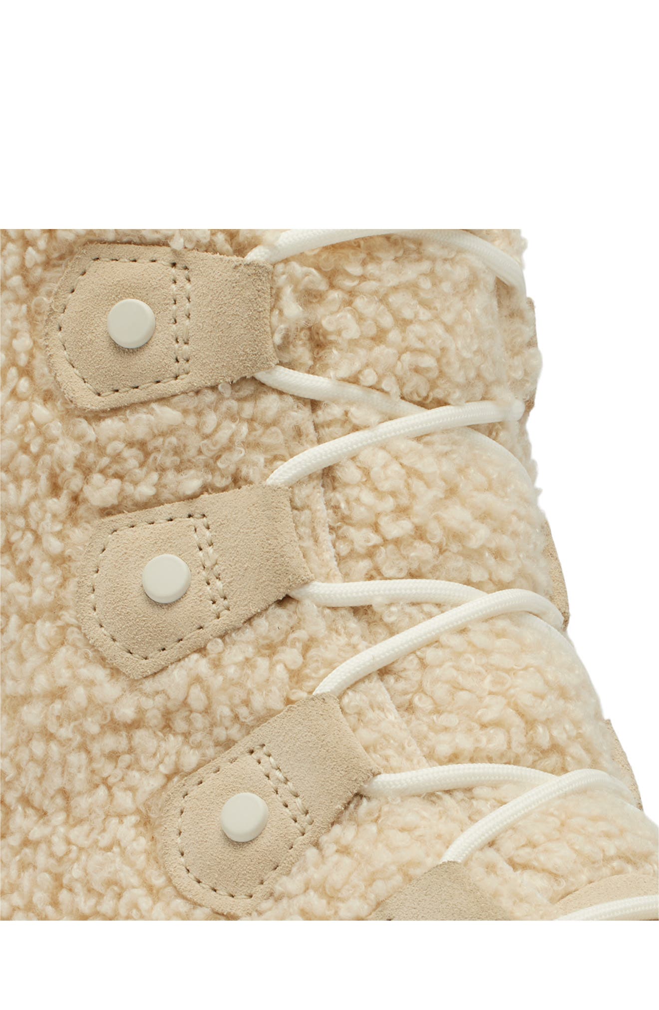 SOREL Explorer Next Joan Faux Shearling Waterproof Boot, Alternate, color, Bleached Ceramic/ Sea Salt