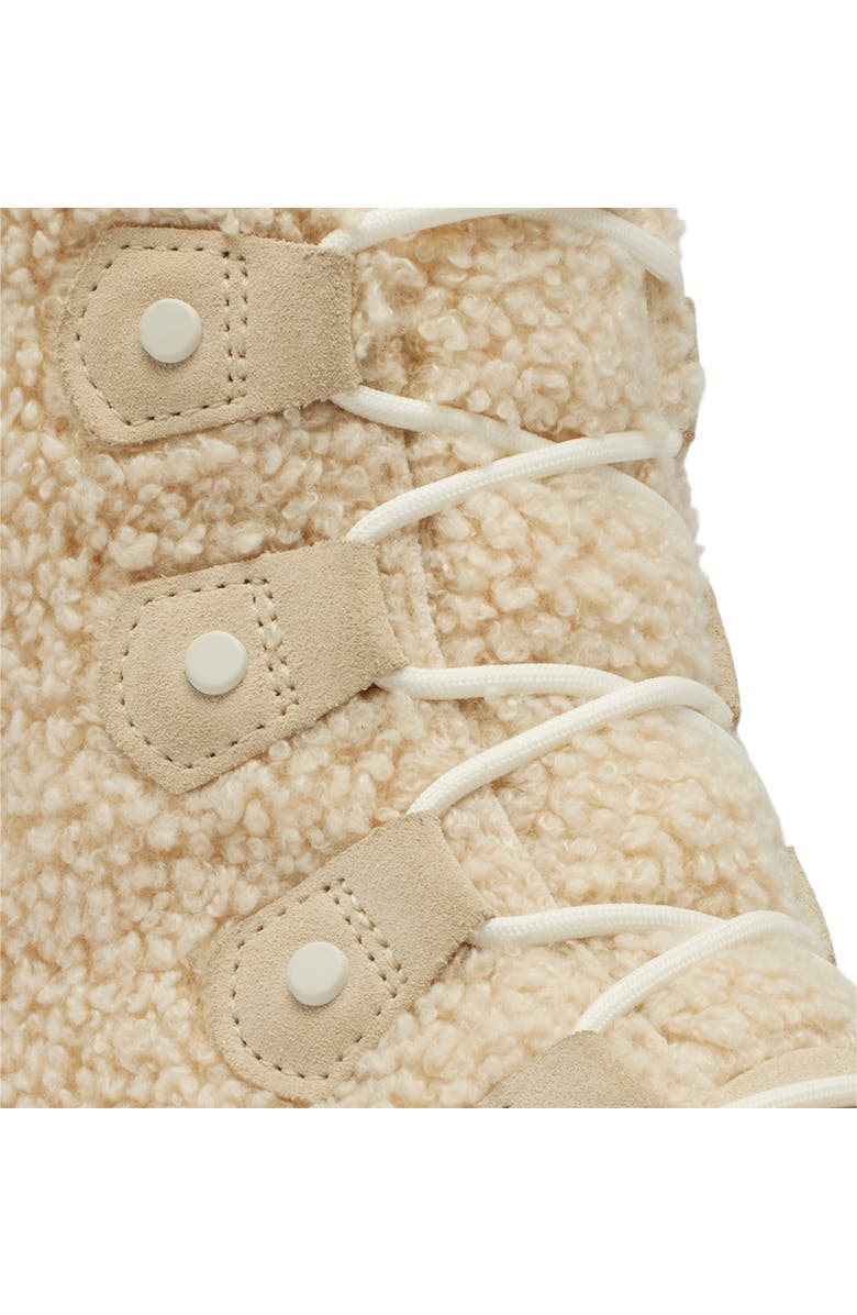 SOREL Explorer Next Joan Faux Shearling Waterproof Boot, Alternate, color, Bleached Ceramic/ Sea Salt