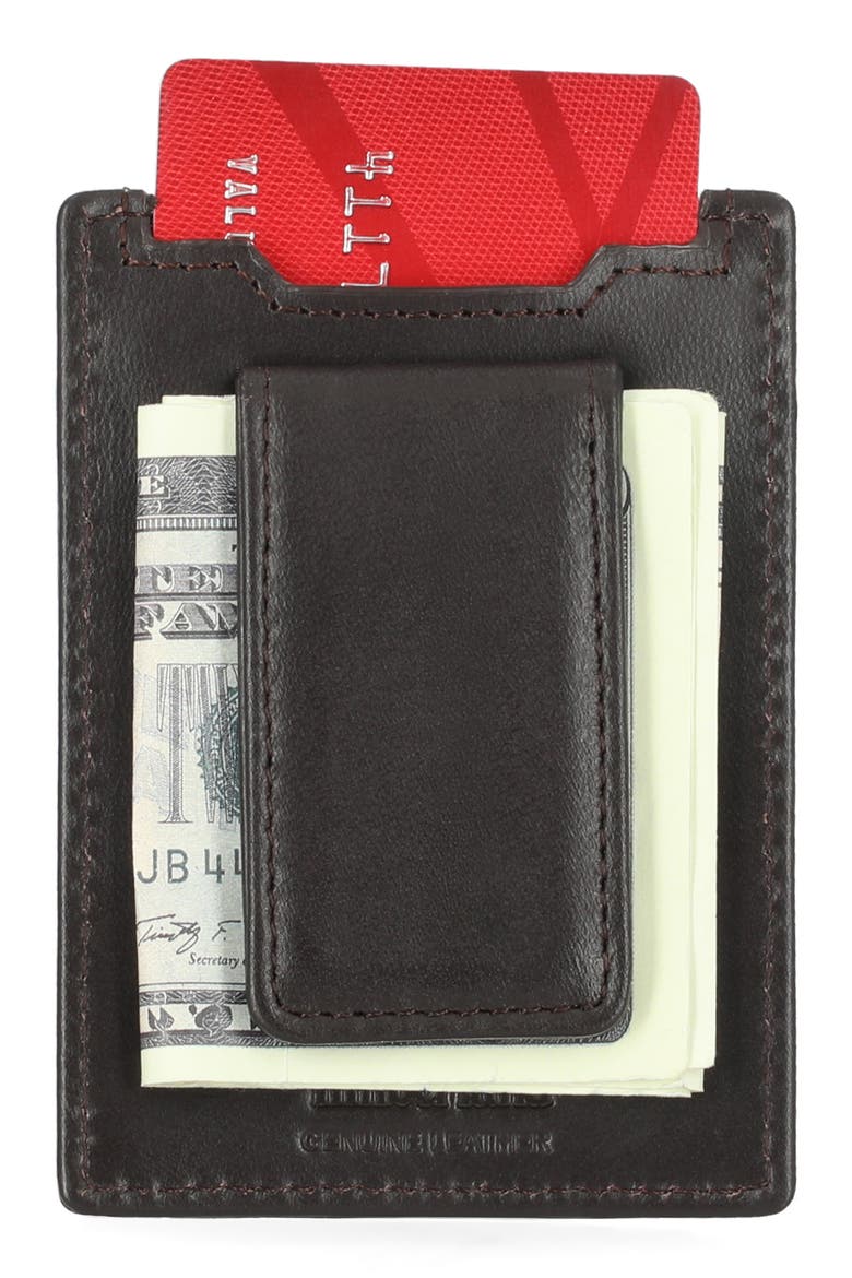 Magnetic Card Wallet, Alternate, color, BROWN