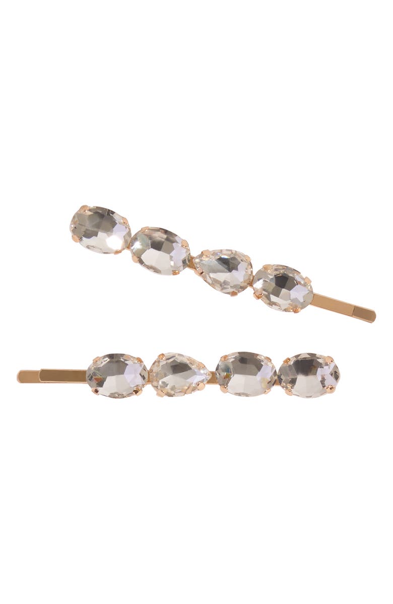 Kitsch 2-Pack Crystal Bobby Pins, Main, color, 