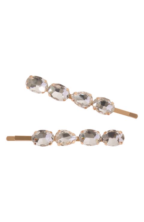 2-Pack Crystal Bobby Pins