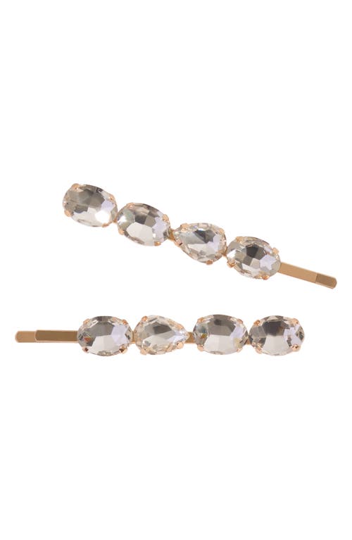 Kitsch 2-pack Crystal Bobby Pins In Transparent