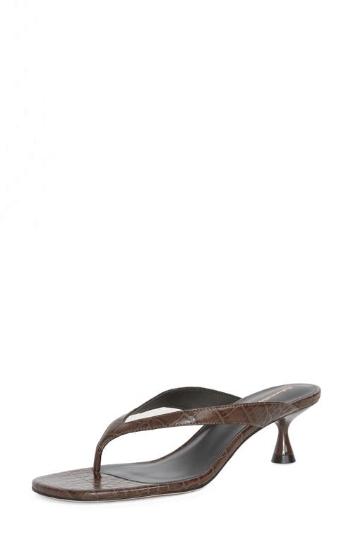 Reformation Sophie Kitten Heel Flip Flop In Brown