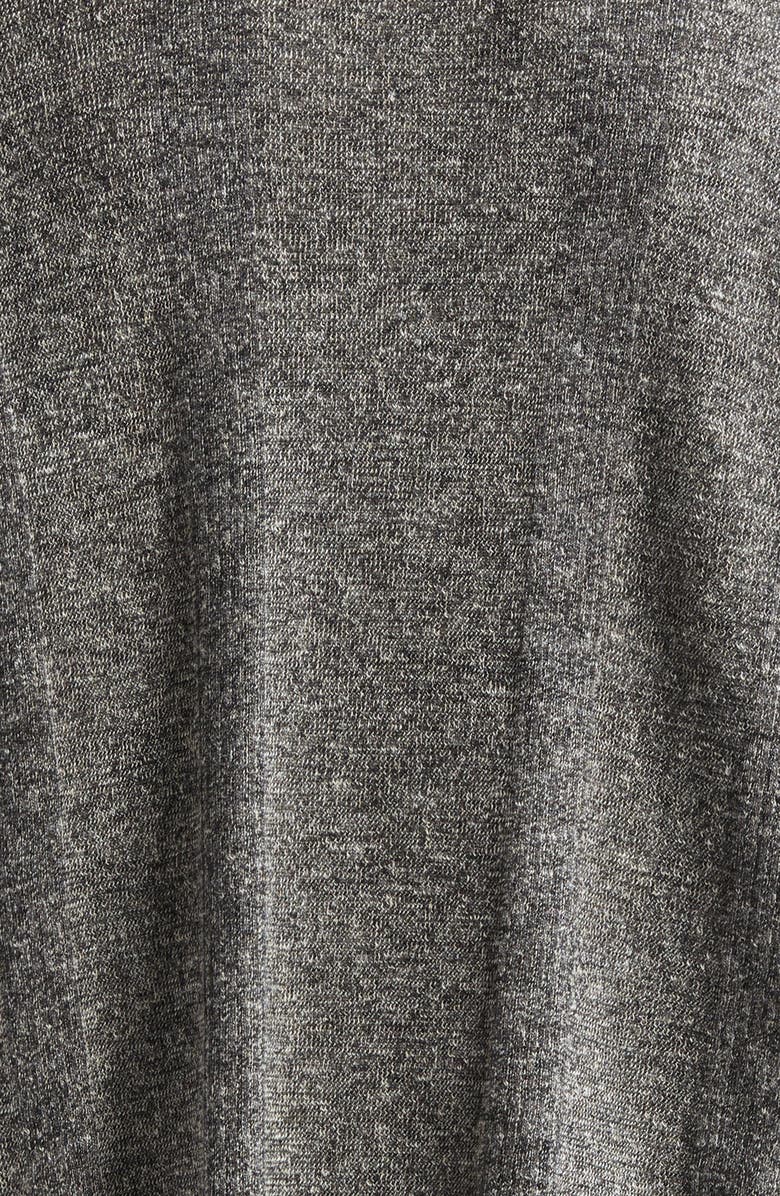 Maison Margiela Linen & Cotton Blend V-Neck Sweater, Alternate, color, Black