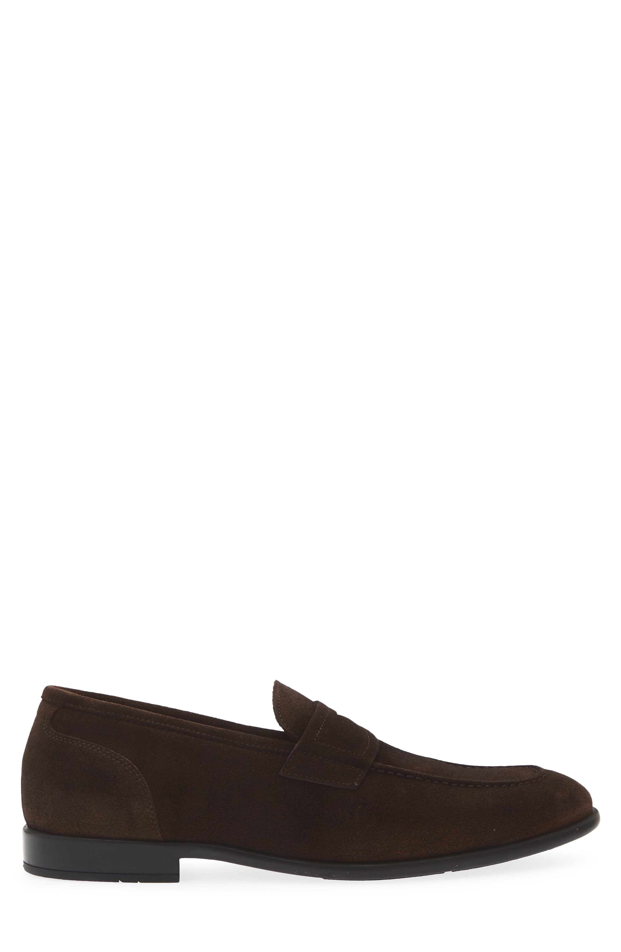 Baker Penny Loafer, Alternate, color, SUEDE CAFFE