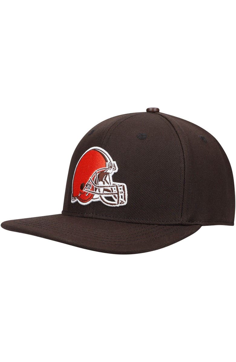 PRO STANDARD Men's Pro Standard Brown Cleveland Browns Logo II Snapback Hat, Alternate, color, 