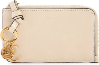 Chloé Small Alphabet Zip Leather Card Holder | Nordstrom