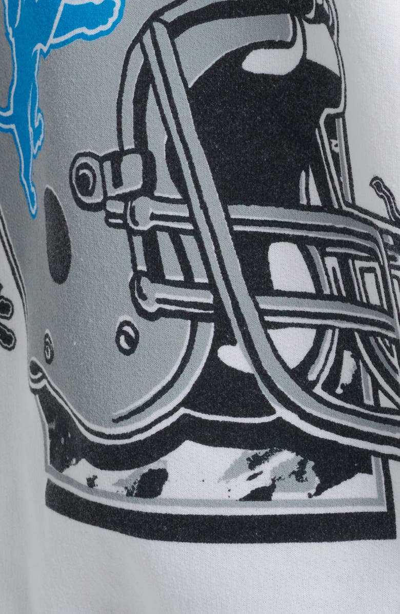 Junk Food NFL Lions Conversion Graphic Sweatshirt, Alternate, color, White