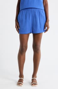 Caslon® Cotton Gauze Shorts