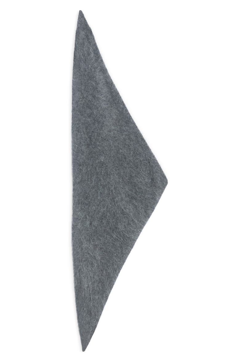 Brushed Wool & Cashmere Scarf, Alternate, color, GREY DARK CHARCOAL