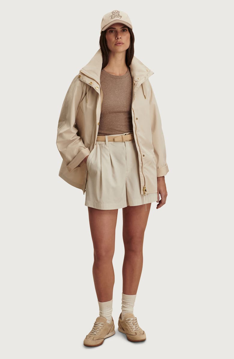 Varley Jeanie Hooded Water Repellent Jacket, Alternate, color, Oat Milk