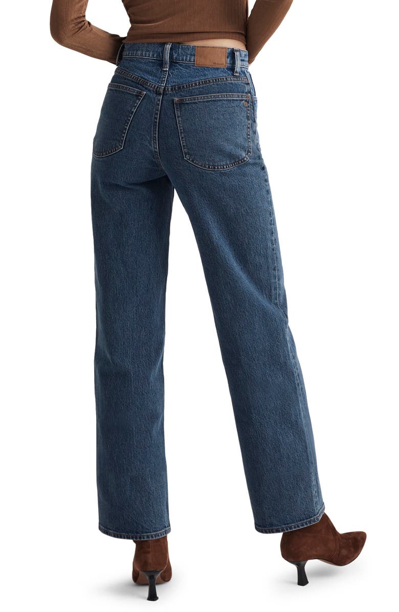 Madewell Two Tone Wide Leg Crop Jeans, Alternate, color,