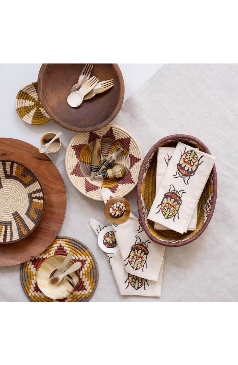 Maadili Collective Round Horn Globe Wine Stopper, Alternate, color, Natural