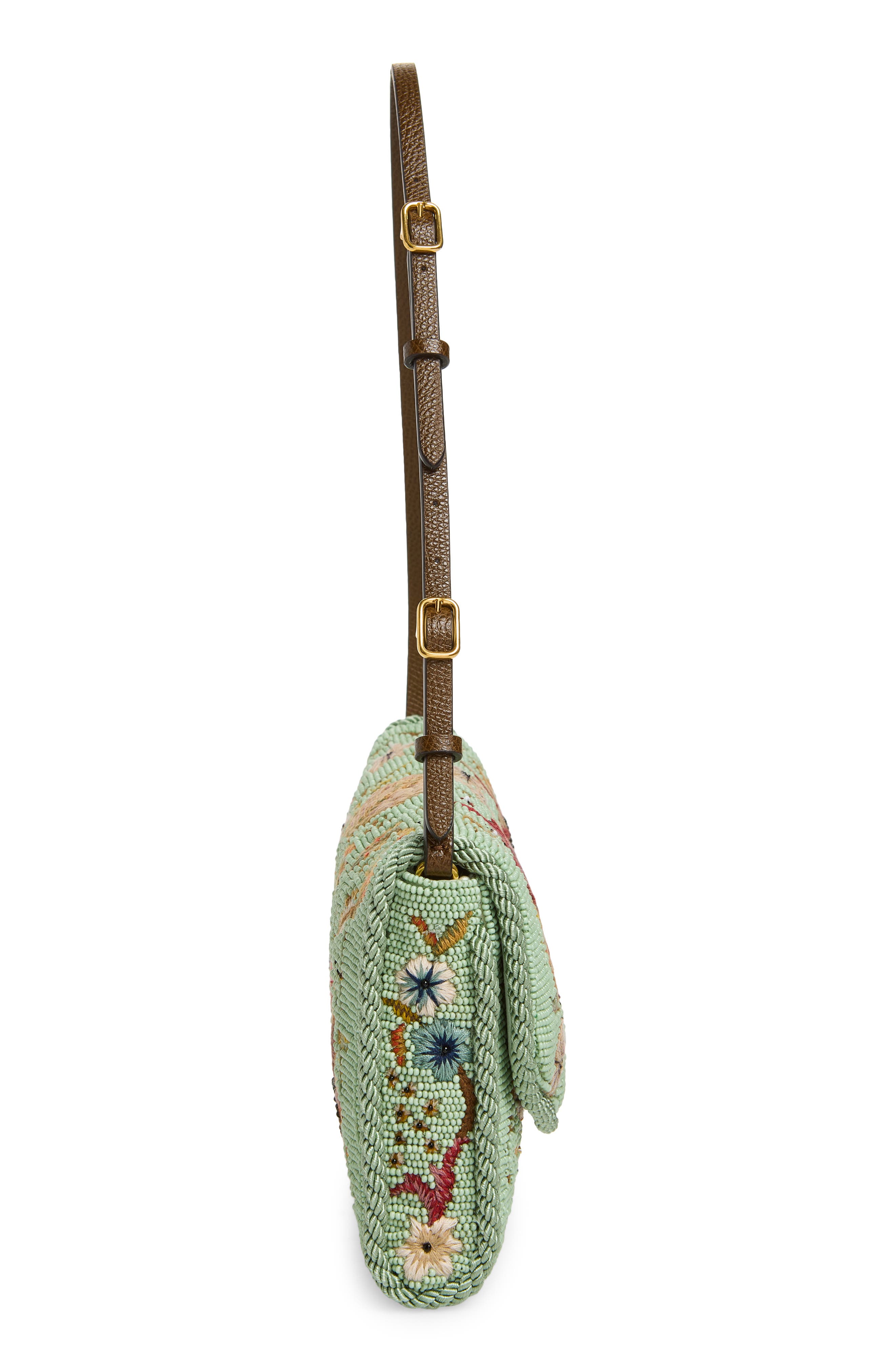Vain Soft Embroidered Top Handle Bag, Alternate, color, MULTI GREEN