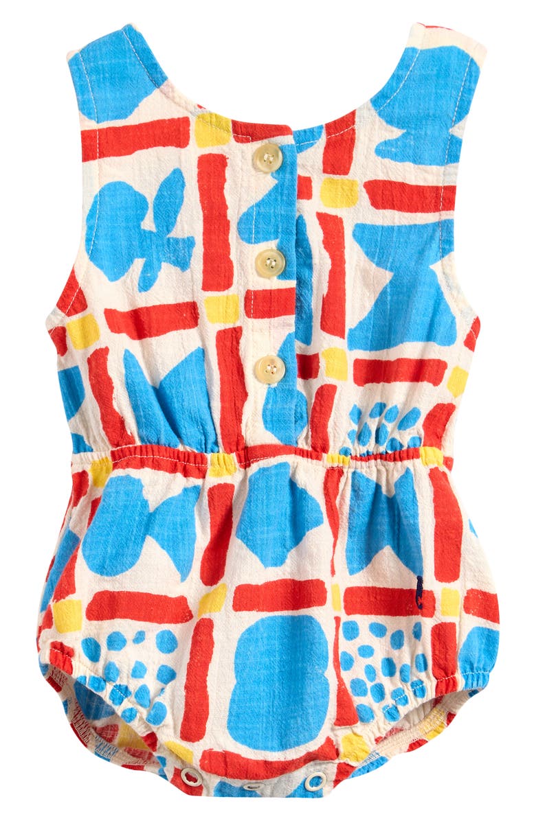 Bobo Choses Geometric Game Organic Cotton Bubble Romper, Main, color, 