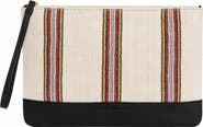 K'ai & Vrosi Antiochia Calfskin & Handloomed Fabric Clutch