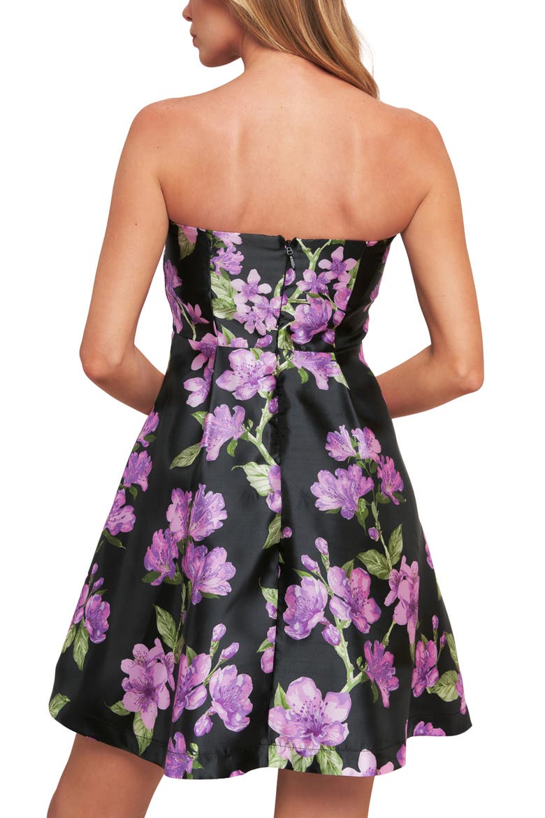 Strapless Minidress, Alternate, color, BLACK