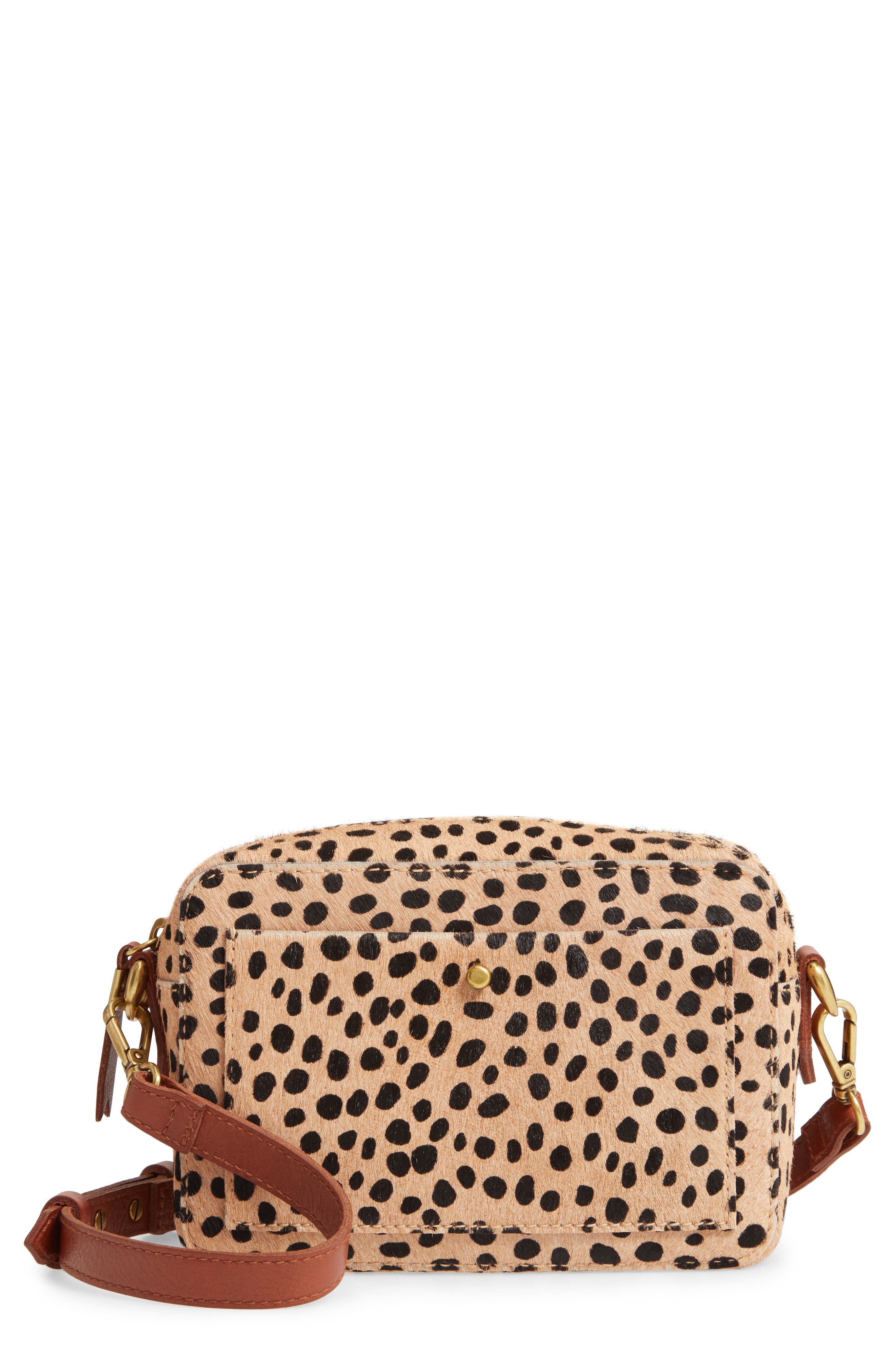 Madewell The Transport Camera Bag: Dotted Calf Hair Edition, Main, color, 