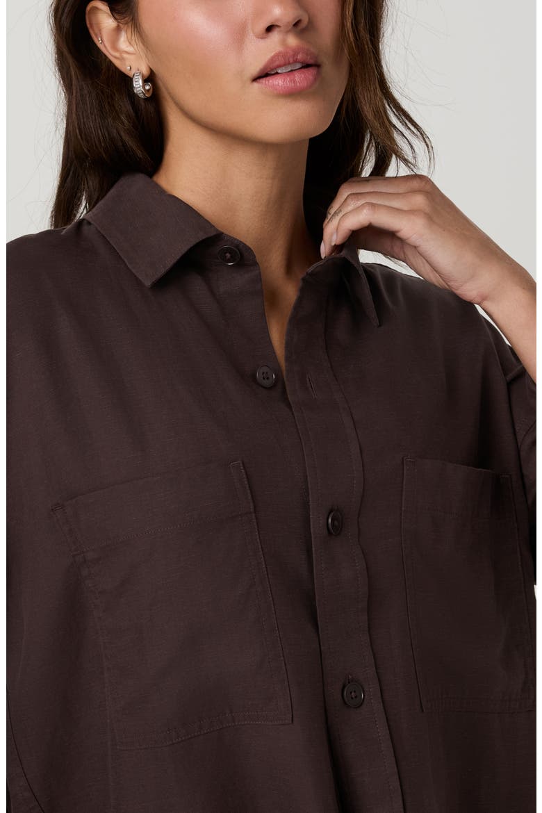 Trestles Twill Button-Up Shirt, Alternate, color, FRENCH ROAST