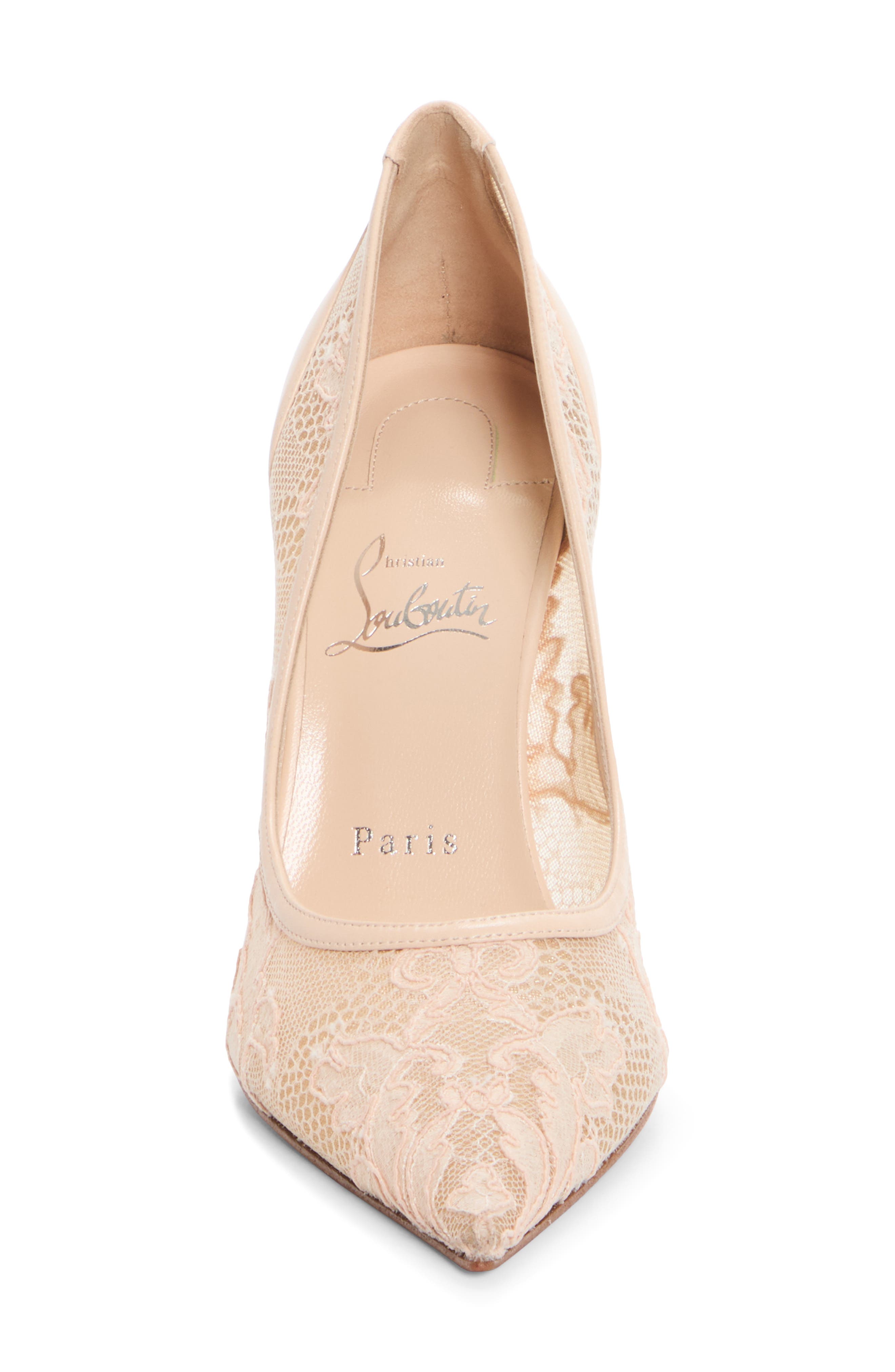 Miss Z Pointy Toe Lace Pump, Alternate, color, LIGHT BLUSH