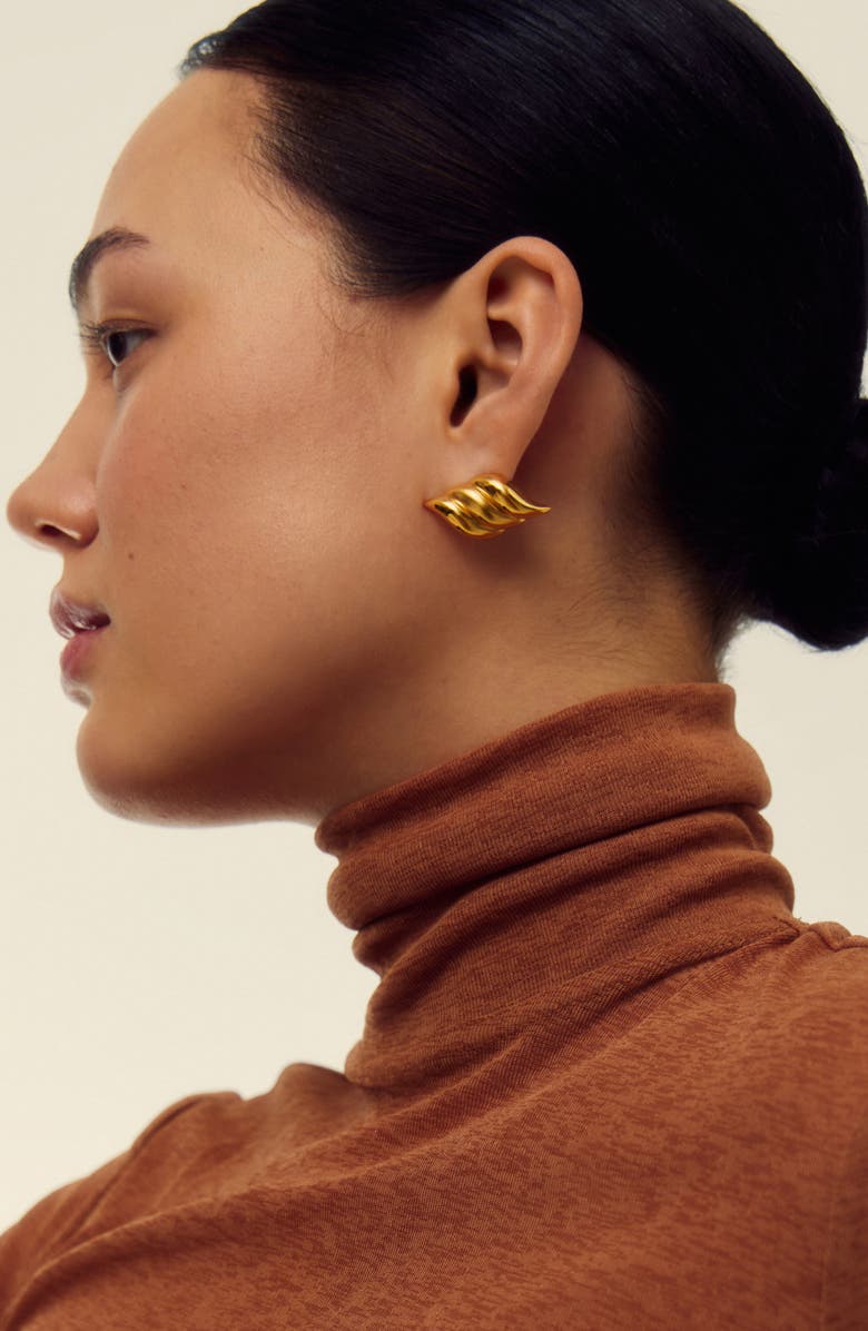 Missoma Savi Signature Oversize Stud Earrings, Alternate, color, Gold