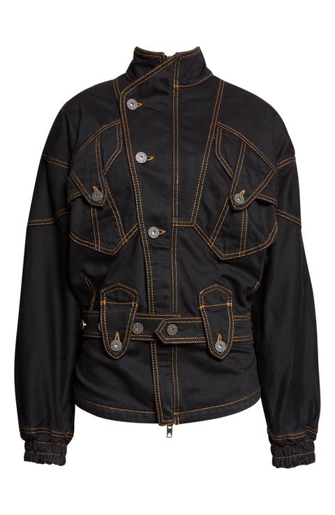 Asymmetric Denim Jacket