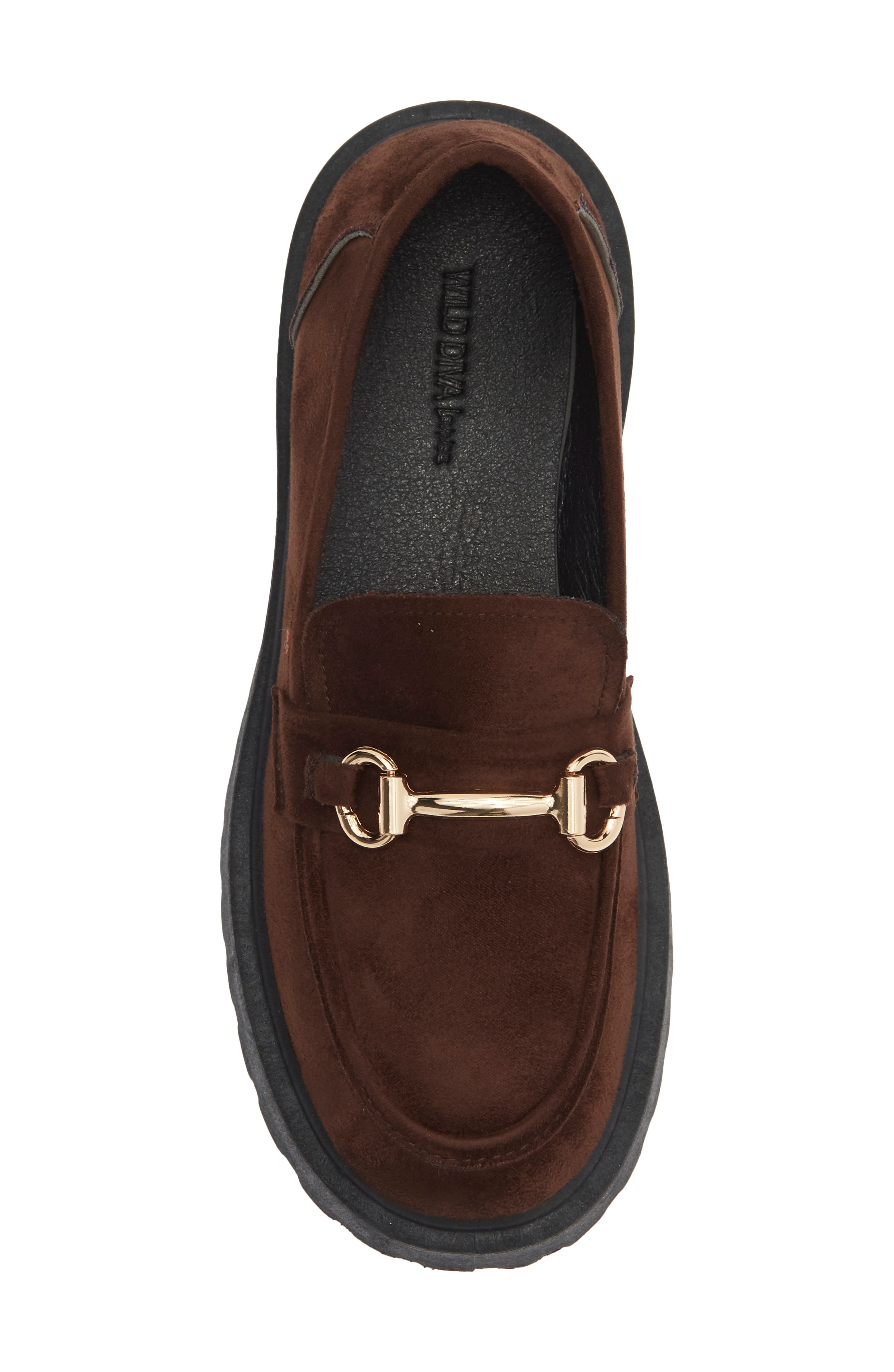 Tippy Bit Platform Loafer, Alternate, color, BROWN SUEDE