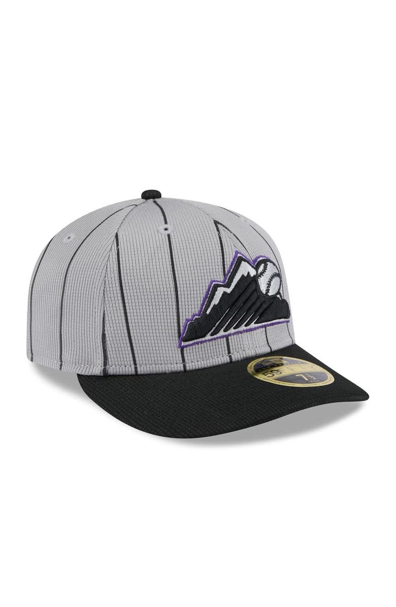 New Era Men's New Era  Gray/Black Colorado Rockies 2025 Batting Practice Low Profile 59FIFTY Fitted Hat, Alternate, color, 