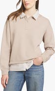 Lands' End Two-Fer Henley Sweatshirt