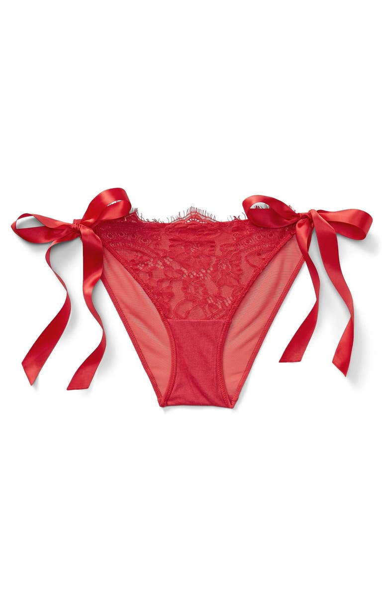 Adore Me Alana Bikini Panties, Alternate, color, Dark Red