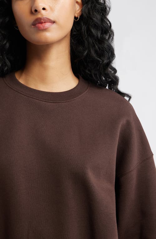 Bp. Relaxed Cotton Blend Sweatshirt In Brown