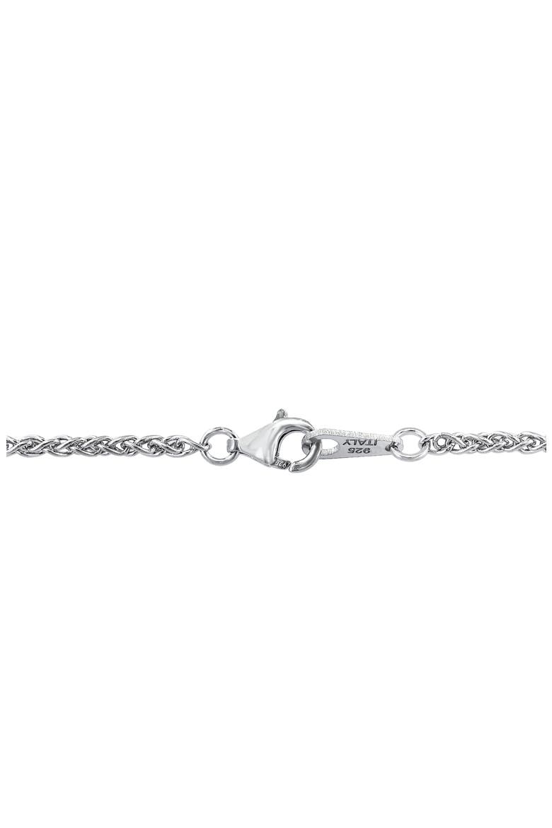 Sterling Silver Black Onyx & White Topaz Pendant Necklace, Alternate, color, BLACK